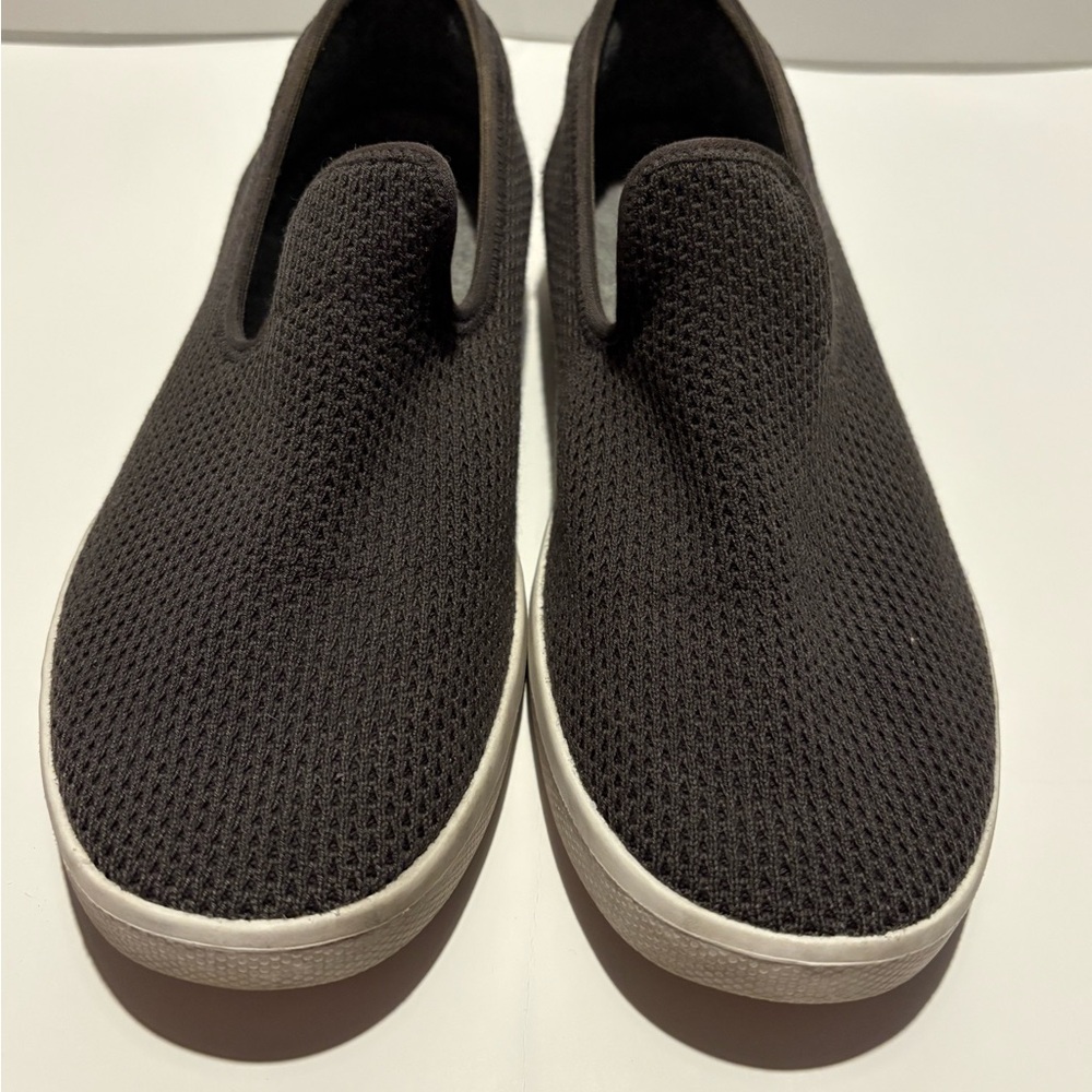 allbirds Women's Slip-On Knit Sneakers - Black with White Sole